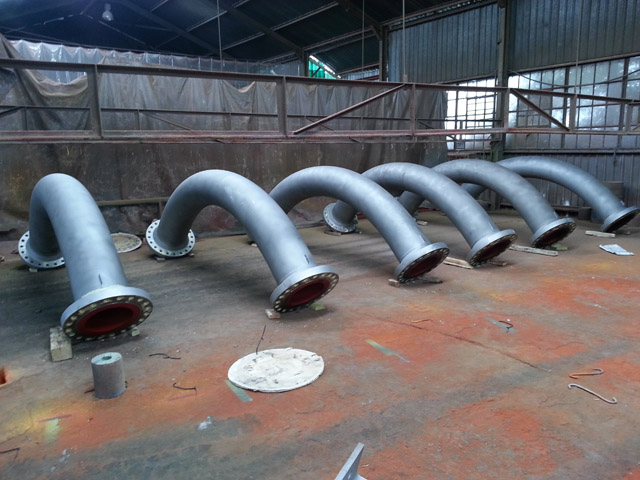 Abrasive blasting in progress